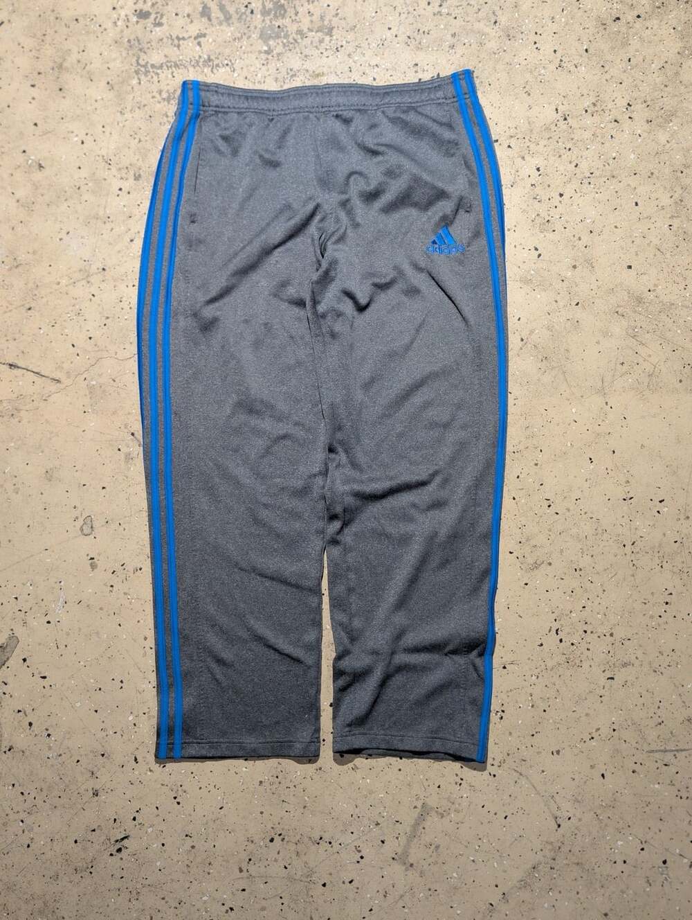 Adidas 3-Stripe Athletic Pants Gray Blue